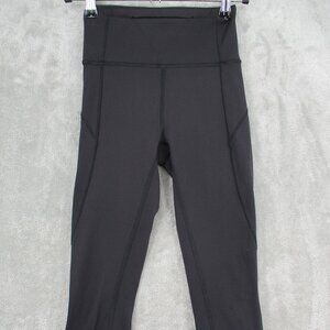 Lululemon Leggings Womens 2 Wonder Under High Rise Crop Luxtreme Stretch Black